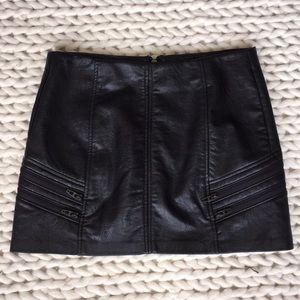 Vegan Leather Mini Skirt